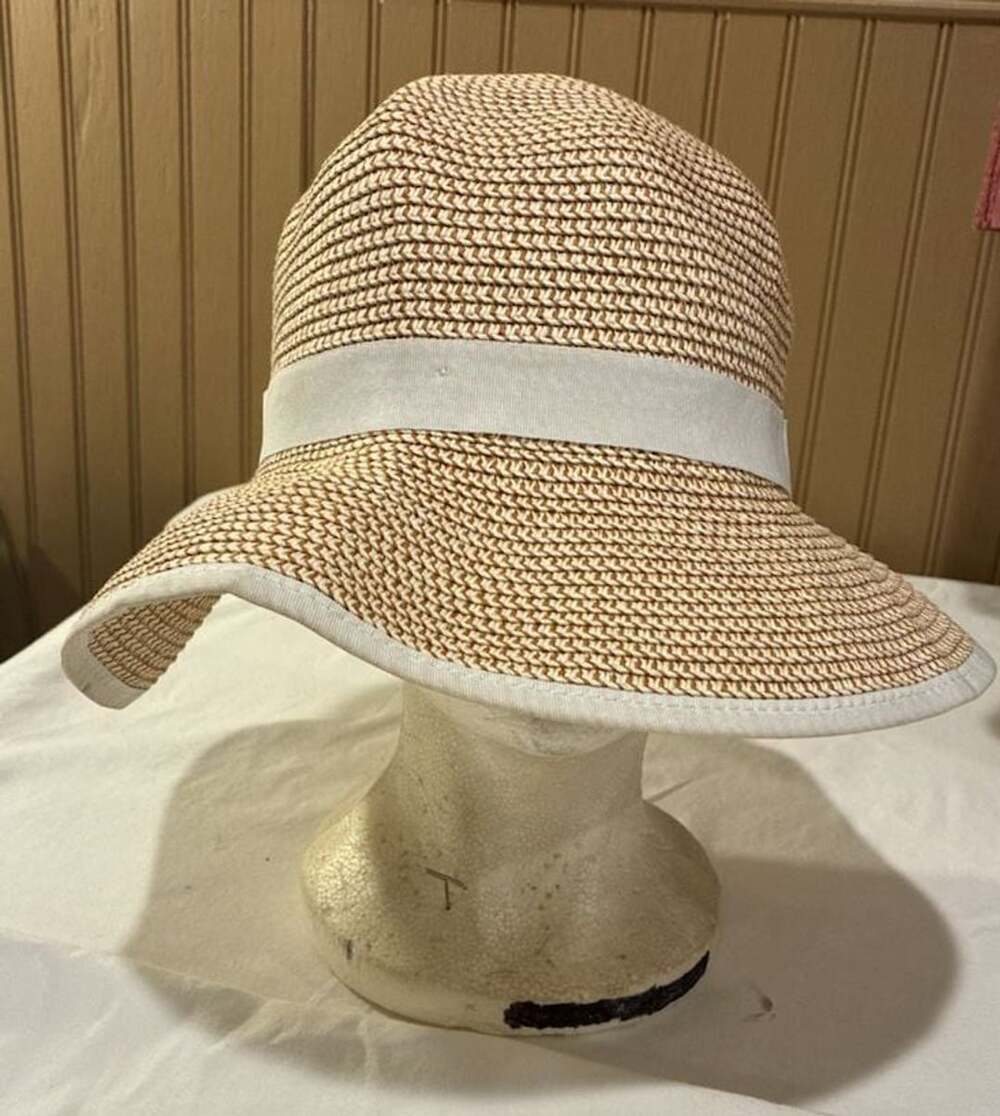 Physician Endorsed Pitch Perfect Women's Sun Hat Natural Straw White Band